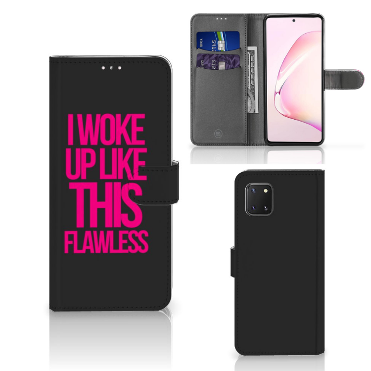 Samsung Note 10 Lite Hoesje met naam Woke Up - Origineel Cadeau Zelf Maken
