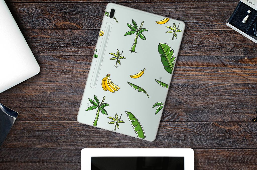 Samsung Galaxy Tab S7FE Siliconen Hoesje Banana Tree - B2C Telecom