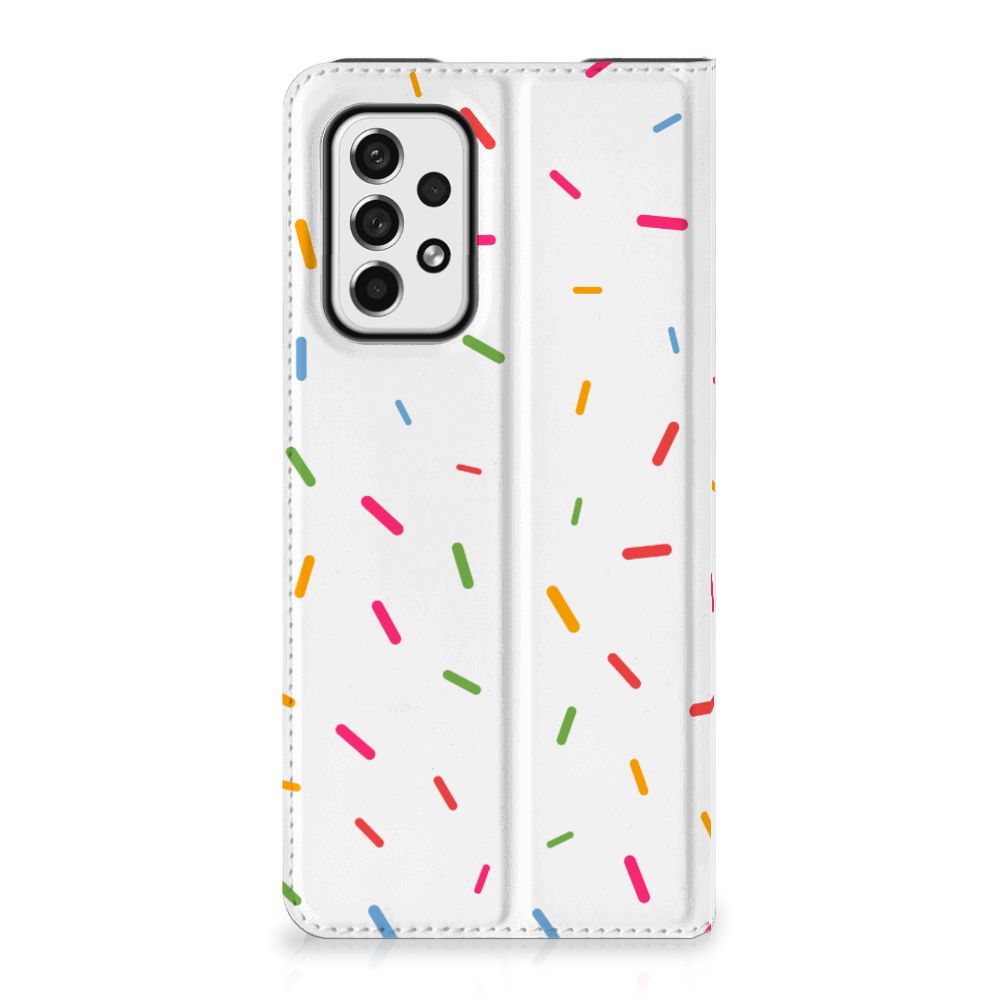 Samsung Galaxy A73 Flip Style Cover Donut Roze - B2C Telecom