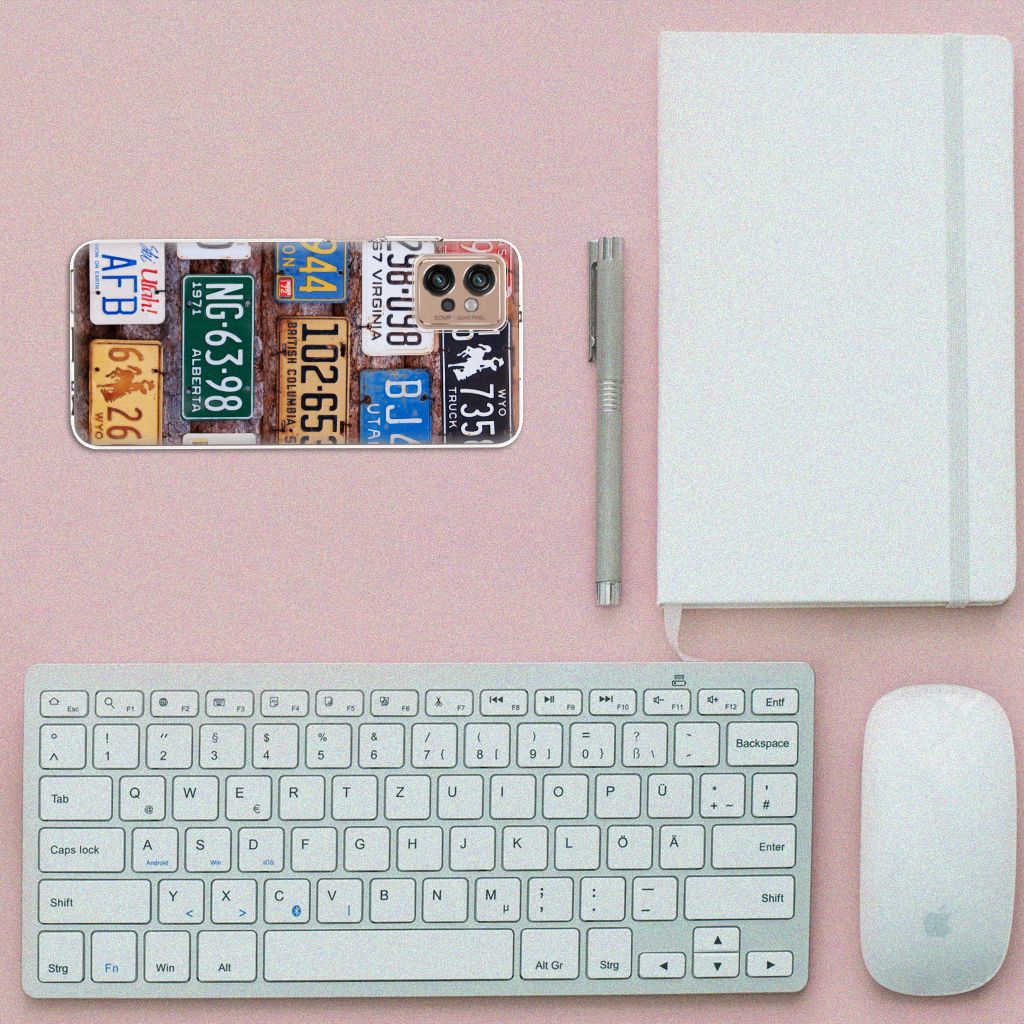 Motorola Moto G32 Siliconen Hoesje met foto Kentekenplaten B2C Telecom