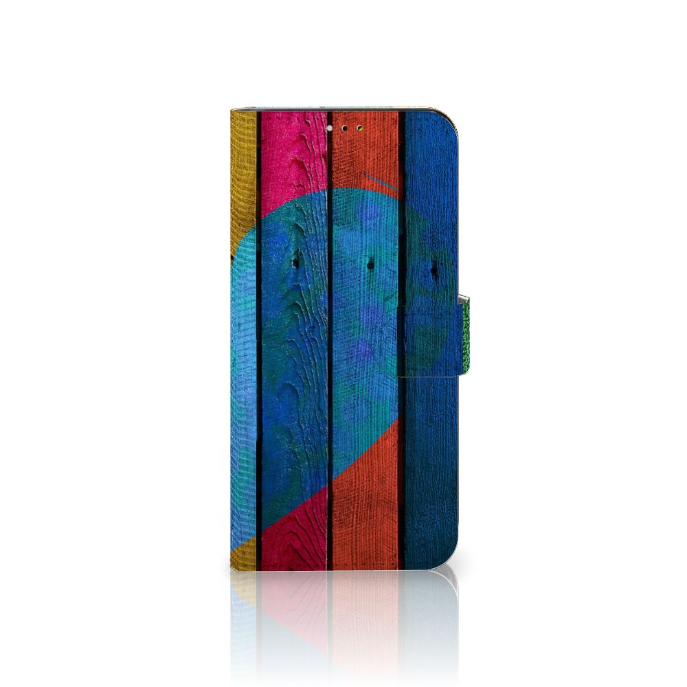 Samsung Galaxy A03 Book Style Case Wood Heart - Cadeau voor je Vriend