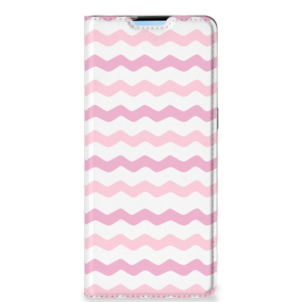 OPPO Reno4 Pro 5G Hoesje met Magneet Waves Roze - B2C Telecom