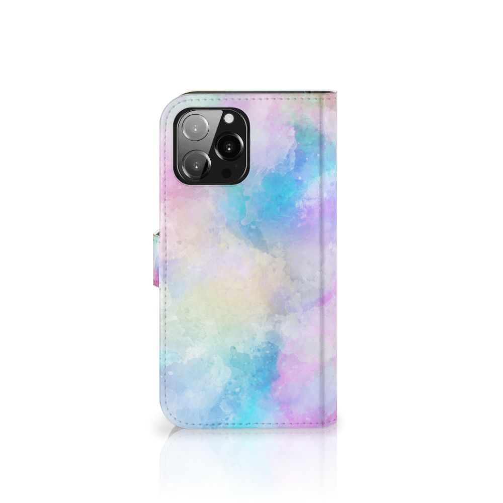 Hoesje iPhone 13 Pro Max Watercolor Light met pastelkleuren en unieke waterverflook.