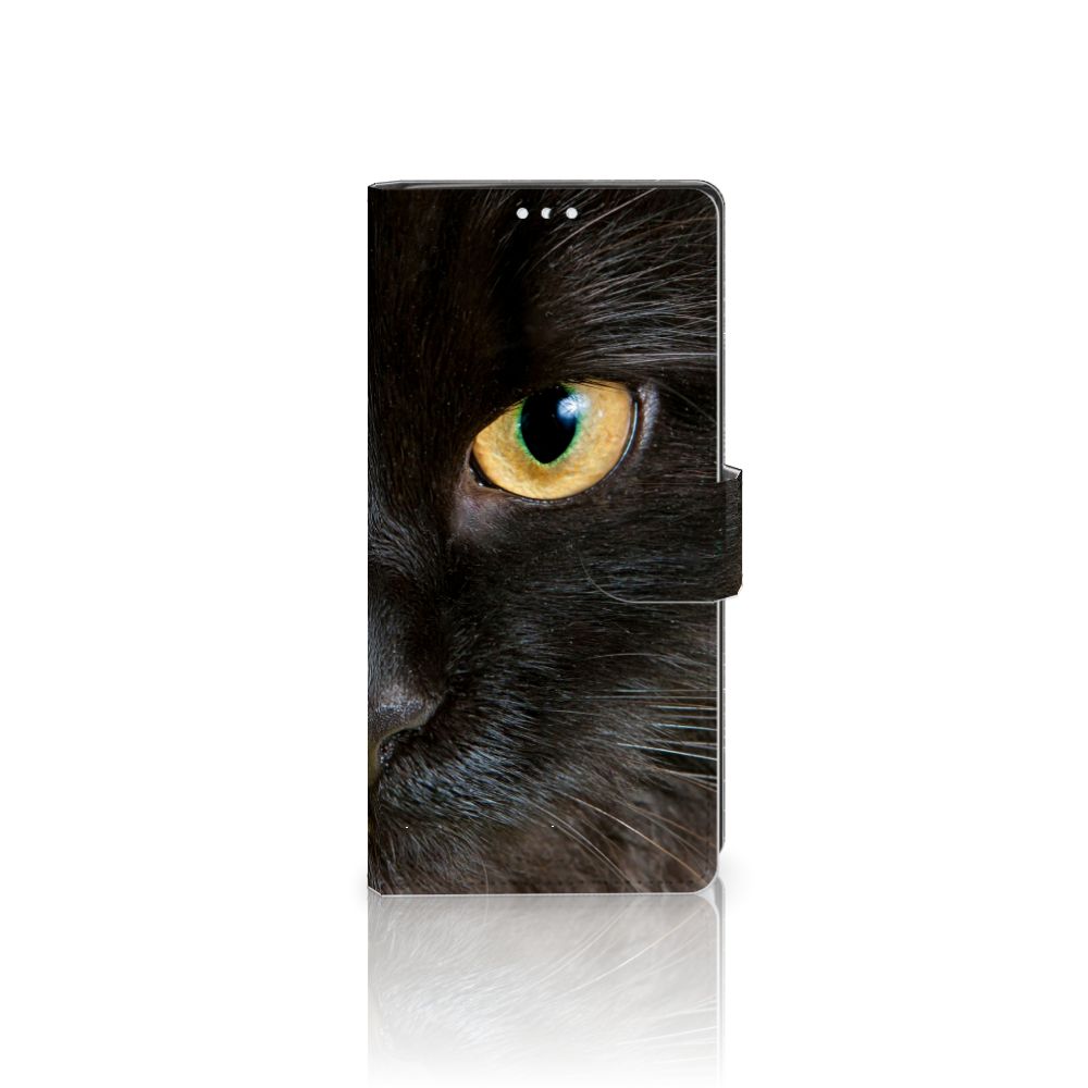 Samsung Galaxy Note 10 Telefoonhoesje met Pasjes Zwarte Kat