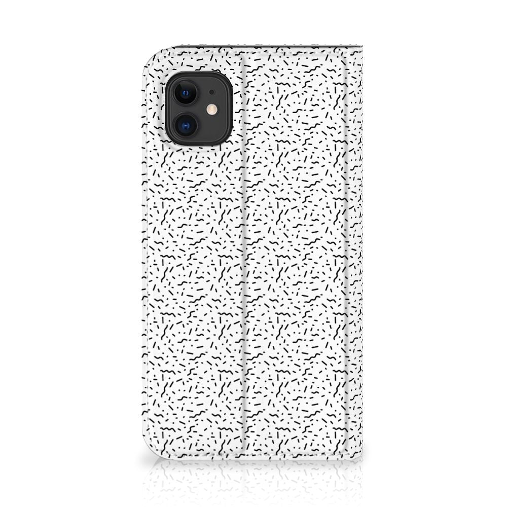Apple iPhone 11 Hoesje met Magneet Stripes Dots