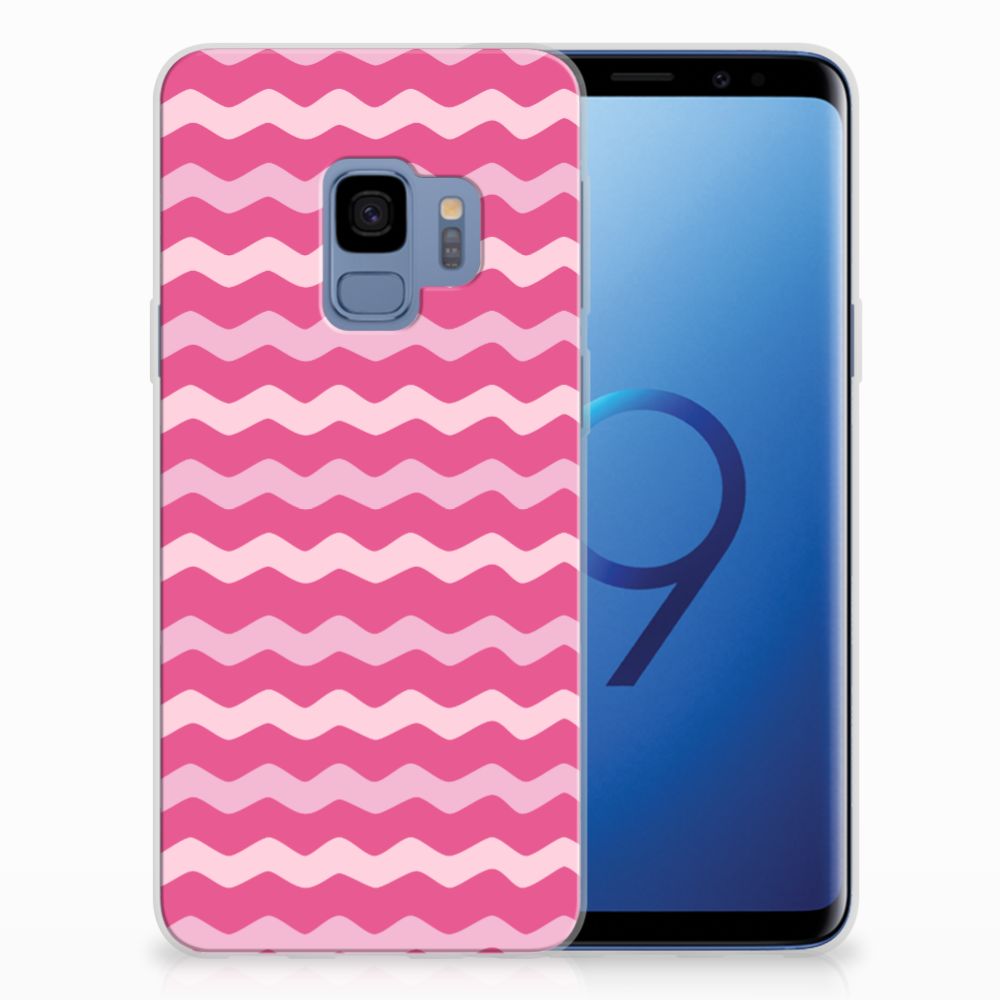 Samsung Galaxy S9 TPU bumper Waves Pink