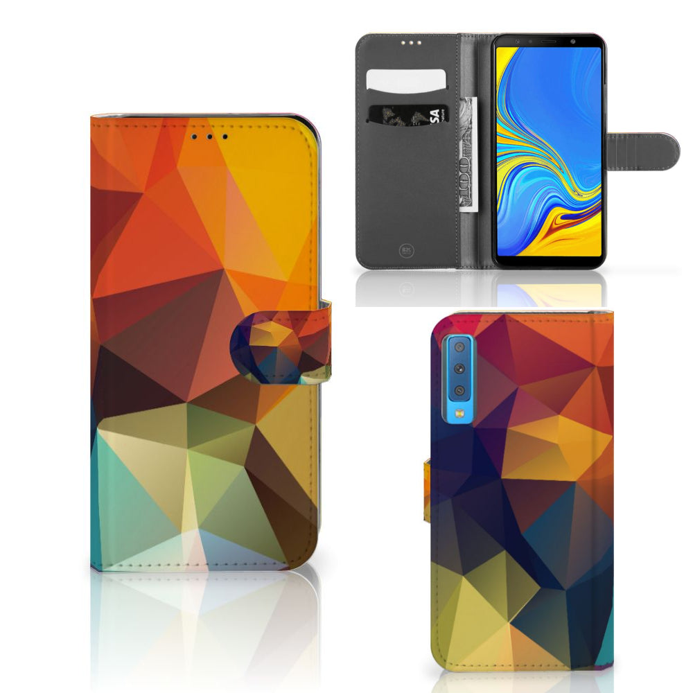 Samsung Galaxy A7 (2018) Book Case Polygon Color