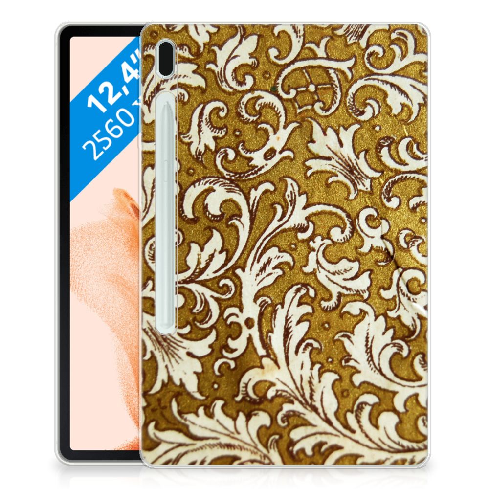 TPU Case Samsung Galaxy Tab S7FE Barok Goud - B2C Telecom