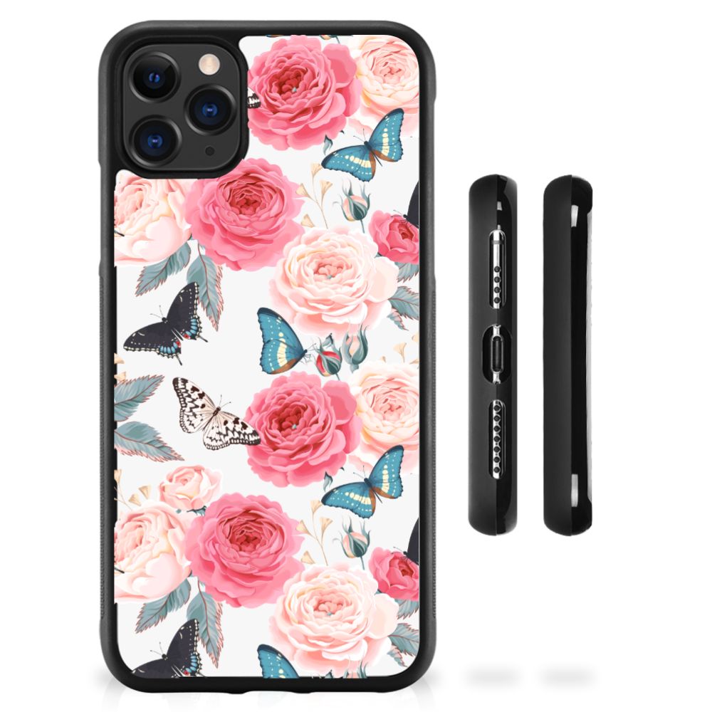Apple iPhone 11 Pro Max Skin Case Butterfly Roses B2C Telecom