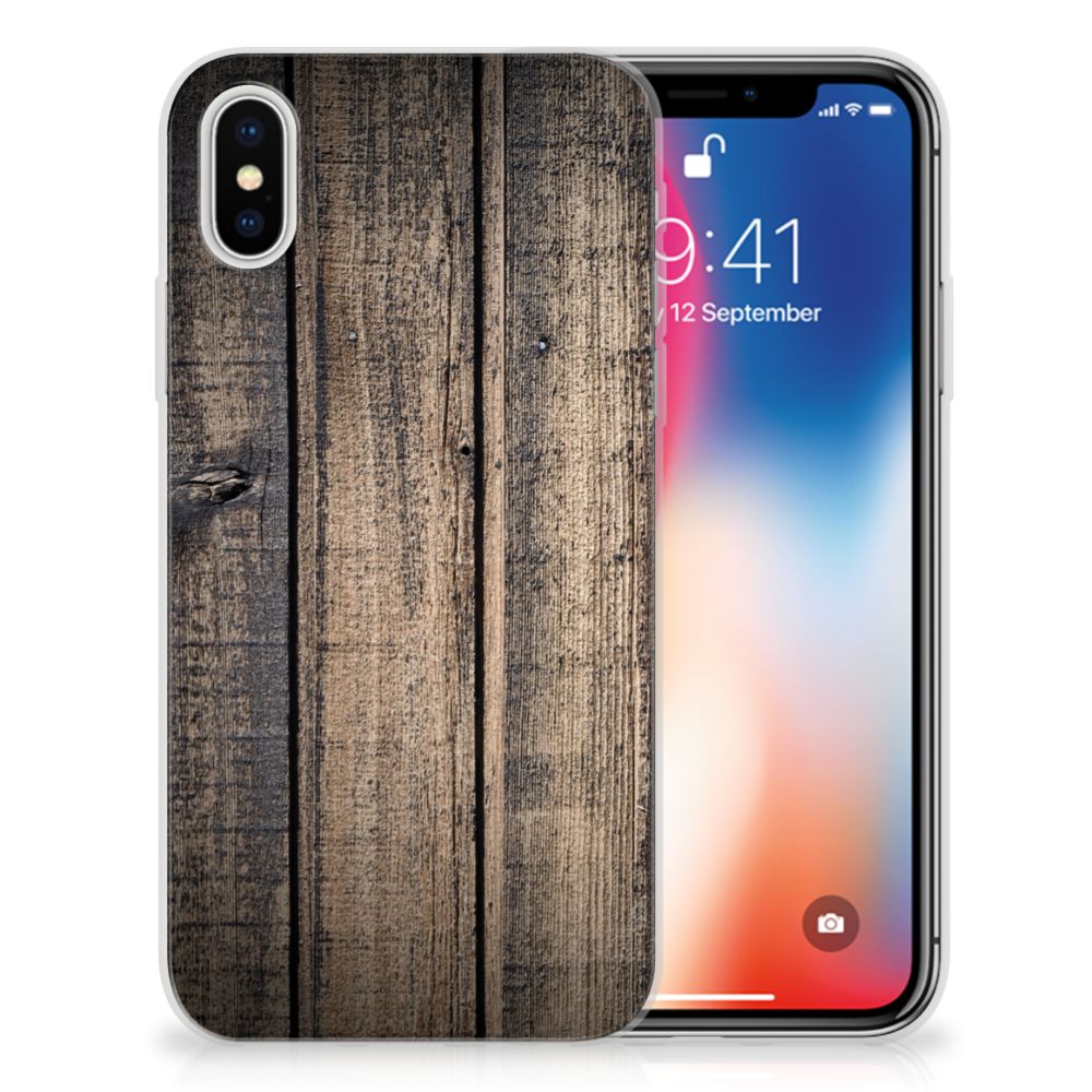 Apple iPhone X | Xs Bumper Hoesje Steigerhout