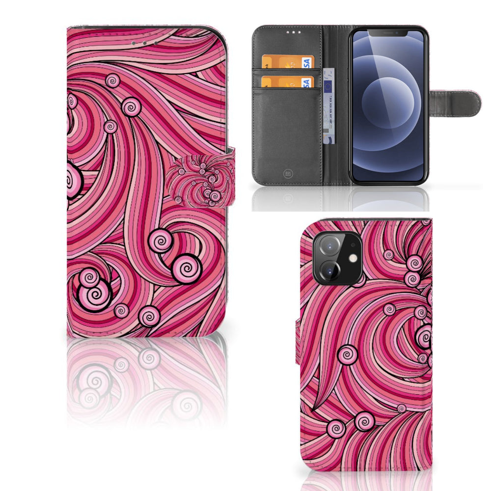 iPhone 12 | 12 Pro (6.1") Hoesje Swirl Pink