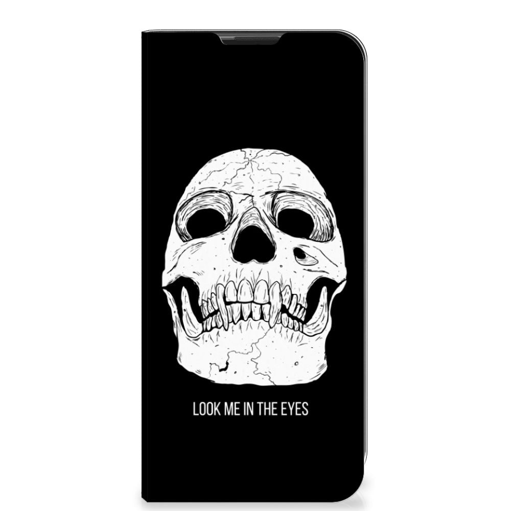 Mobiel BookCase Motorola Moto G9 Play Skull Eyes - B2C Telecom