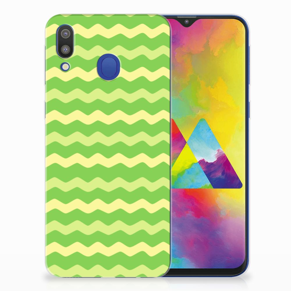 Samsung Galaxy M20 (Power) TPU bumper Waves Green