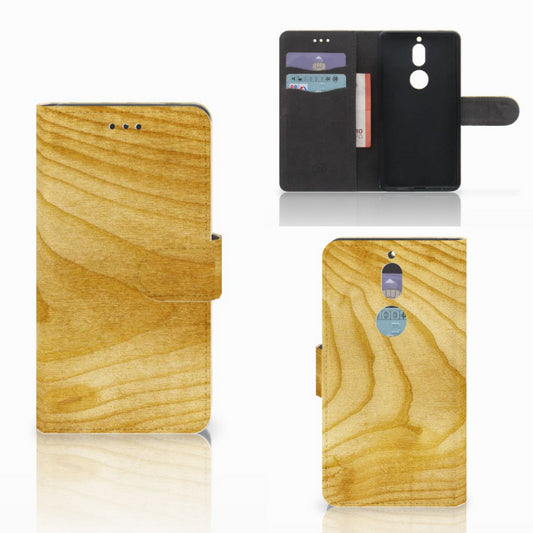 Nokia 7 Book Style Case Licht Hout