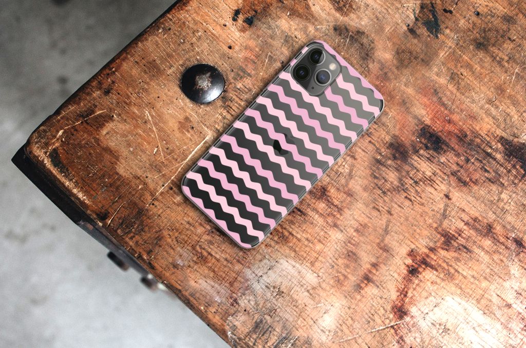 Apple iPhone 11 Pro TPU bumper Waves Roze