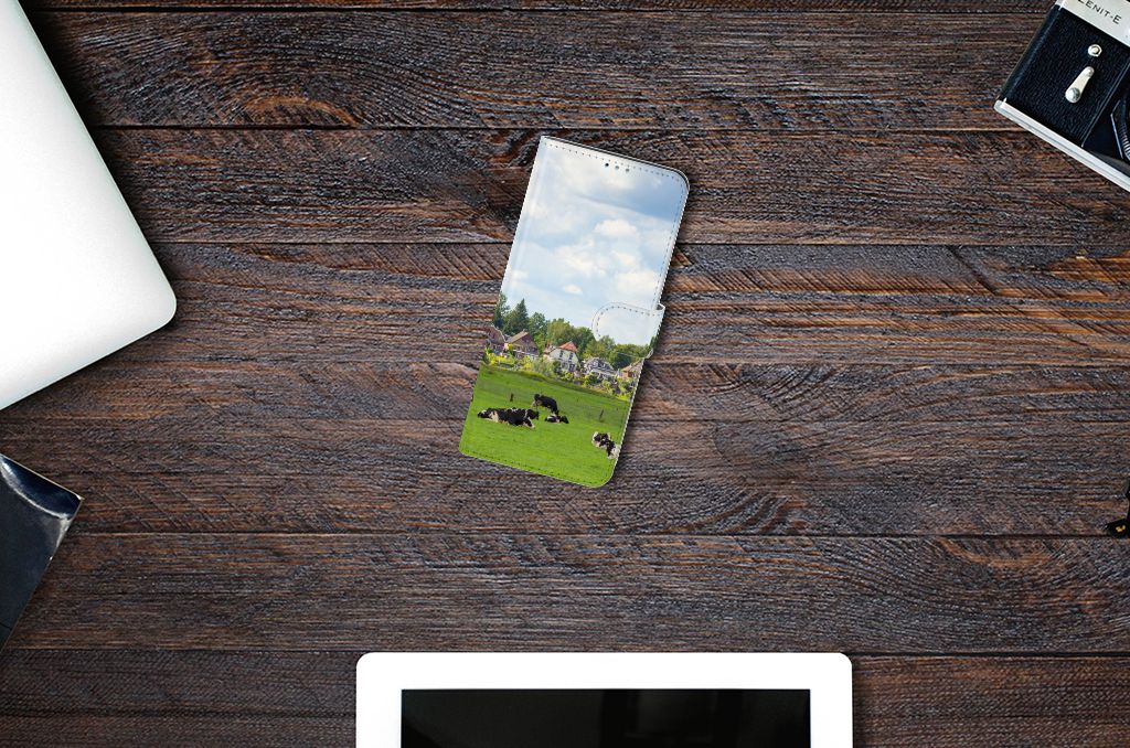 Motorola Moto G9 Plus Telefoonhoesje met Pasjes Koeien