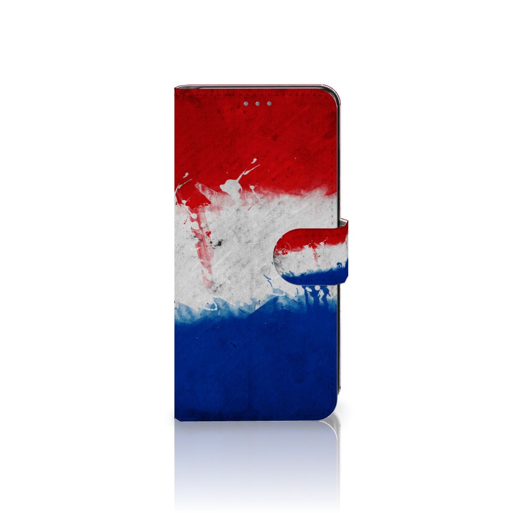 Motorola Edge 30 Neo Bookstyle Case Nederland met artistiek design van de Nederlandse vlag.