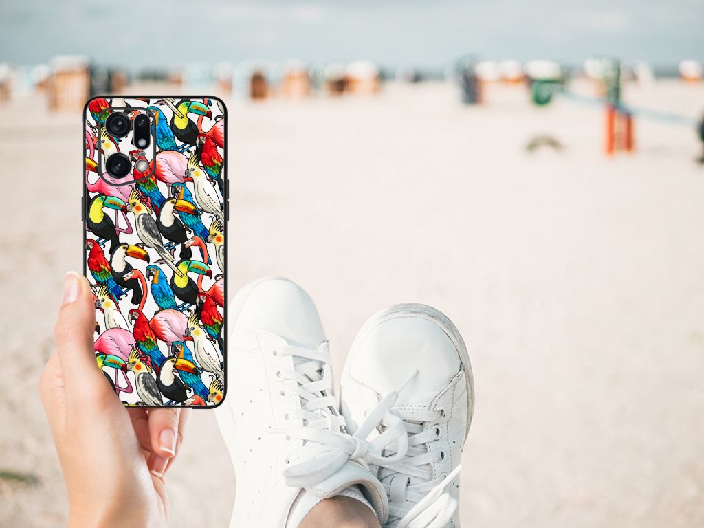OPPO Find X5 Pro Dierenprint Telefoonhoesje Birds B2C Telecom