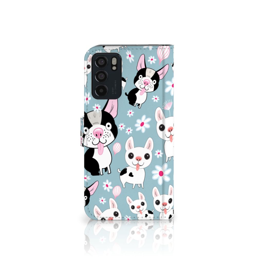 OPPO Reno6 5G Telefoonhoesje met Pasjes Hondjes
