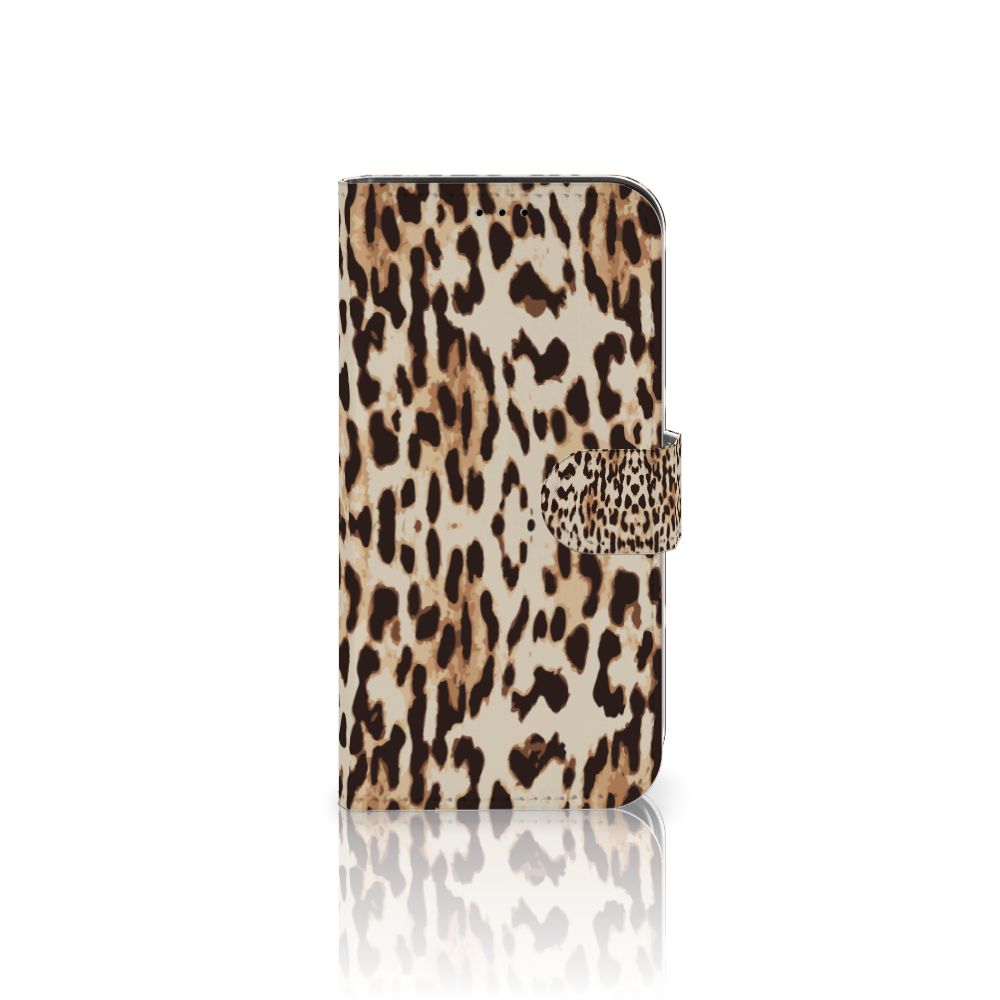 iPhone 13 Pro Telefoonhoesje met Pasjes Leopard met populaire panterprint 💼