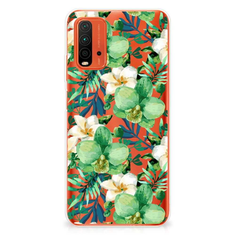 Xiaomi Poco M3 TPU Case Orchidee Groen