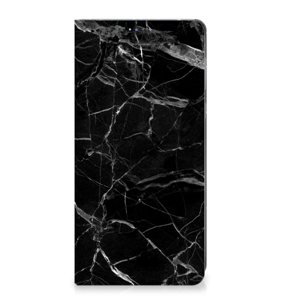 Motorola Edge 40 Standcase Marmer Zwart - Origineel Cadeau Vader