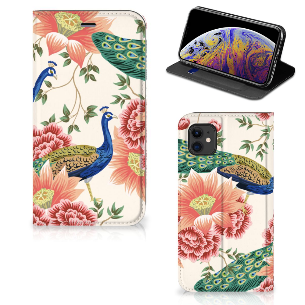 Hoesje maken voor Apple iPhone 11 Pink Peacock - B2C Telecom