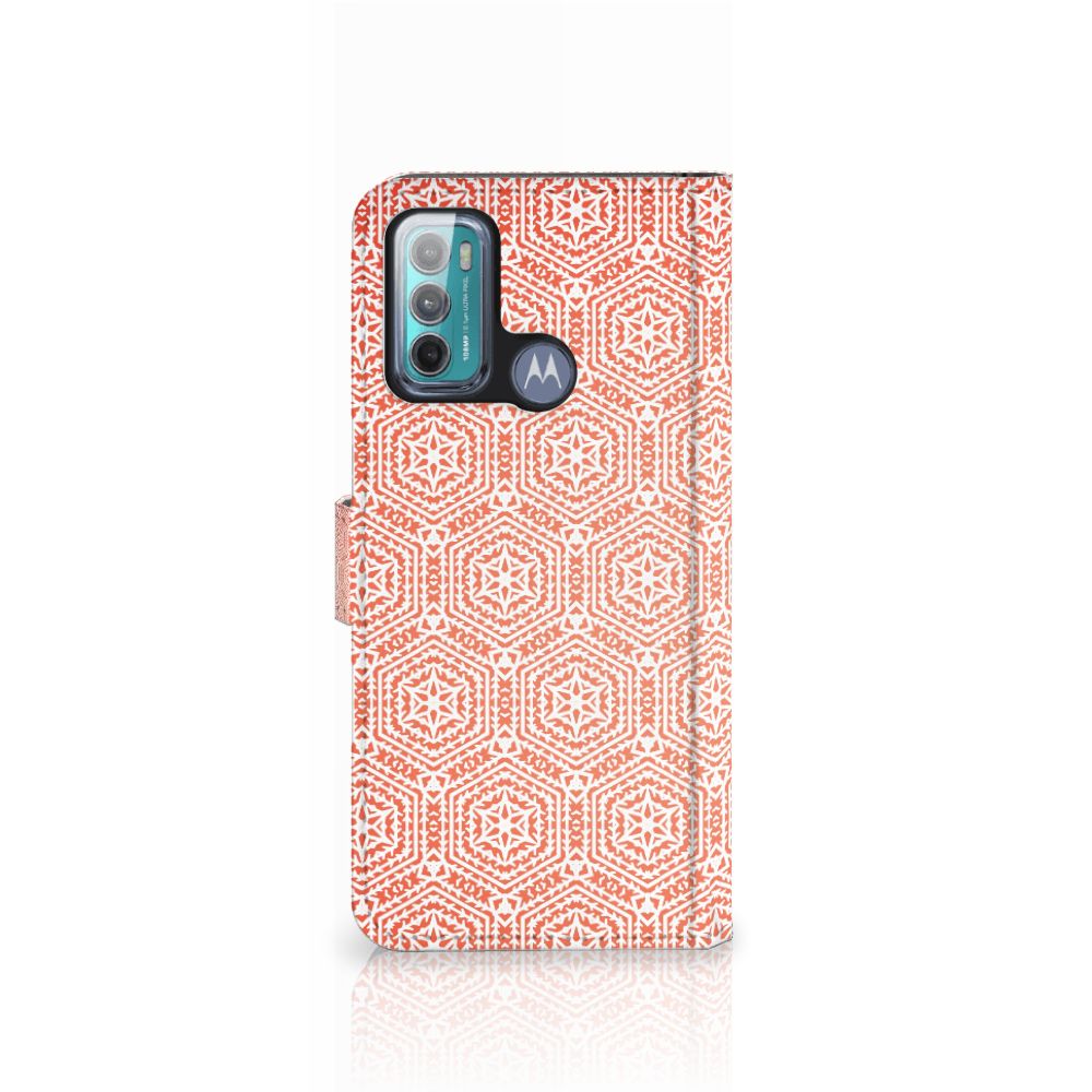 Motorola Moto G60 Telefoon Hoesje Pattern Orange