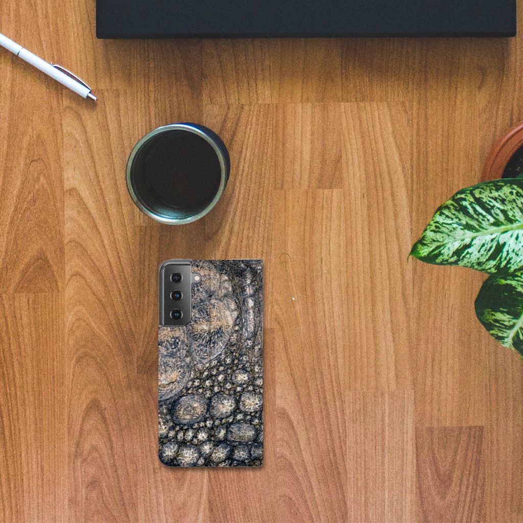 Samsung Galaxy S21 Hoesje maken Krokodillenprint - B2C Telecom