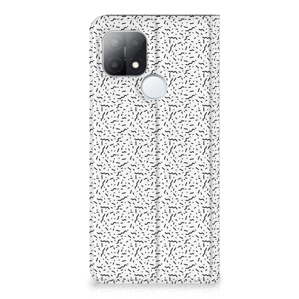 OPPO A15 Hoesje met Magneet Stripes Dots - B2C Telecom
