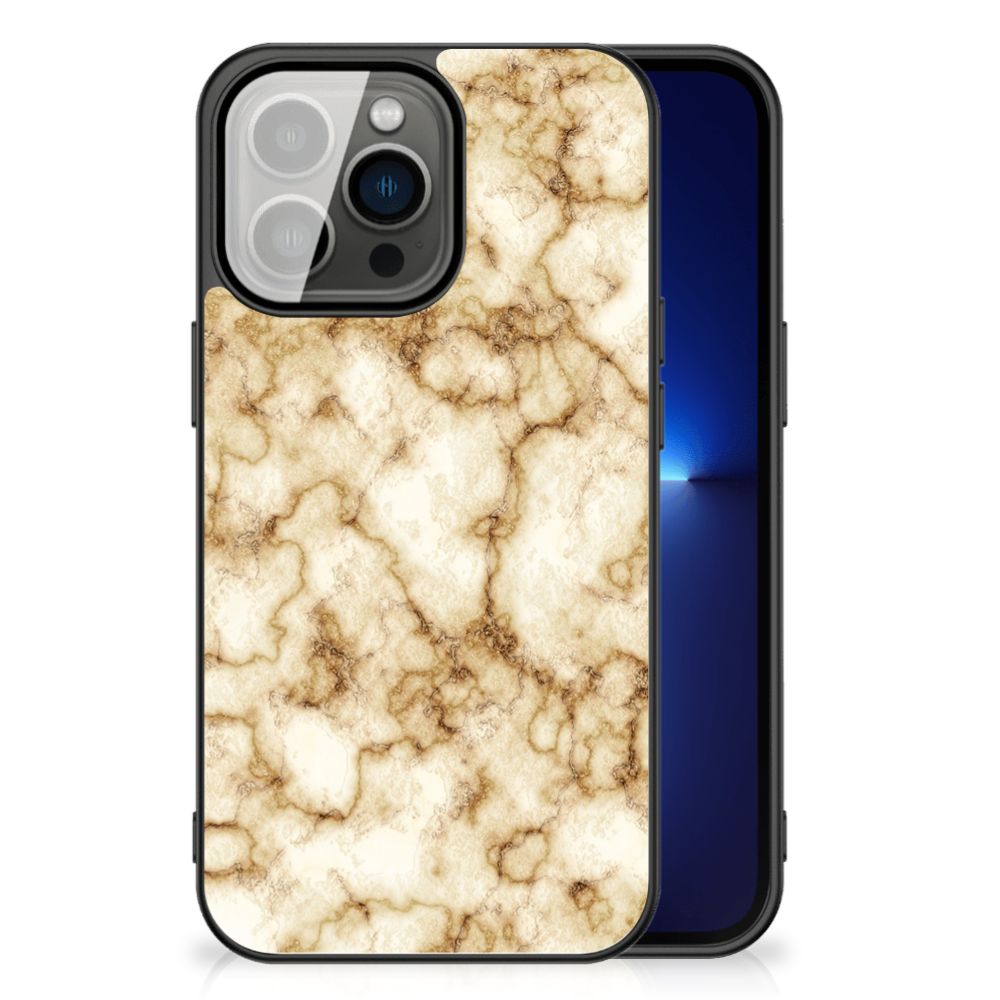 iPhone 13 Pro Marmeren Print Telefoonhoesje Marmer Goud B2C Telecom