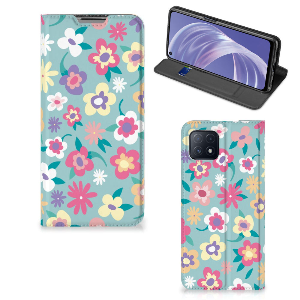 OPPO A73 5G Smart Cover Flower Power