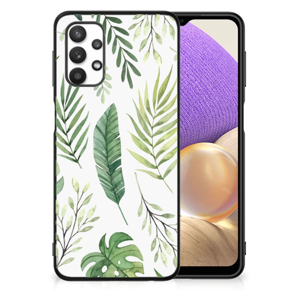 Samsung Galaxy A32 5G Bloemen Hoesje Leaves