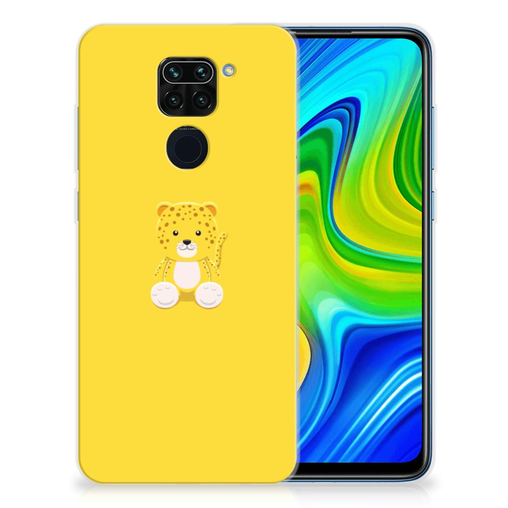 Xiaomi Redmi Note9 Telefoonhoesje met Naam Baby Leopard