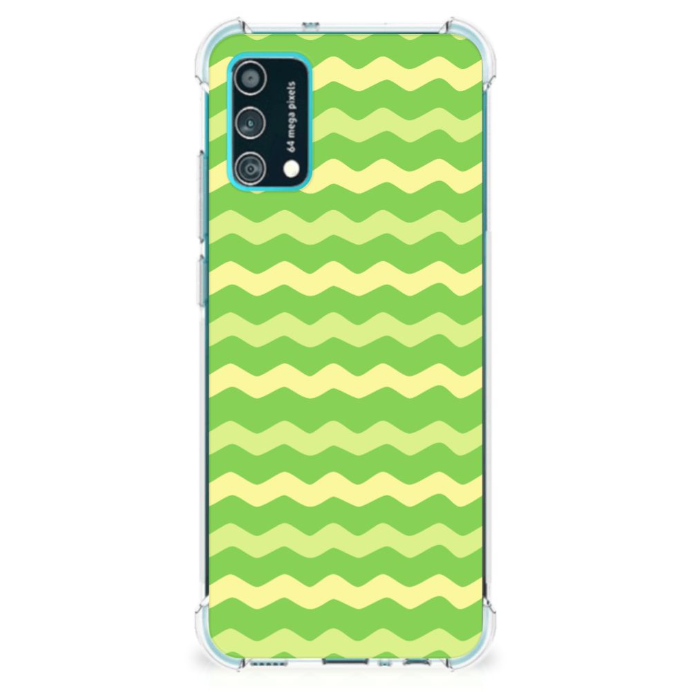 Samsung Galaxy M02s | A02s Doorzichtige Silicone Hoesje Waves Green B2C Telecom