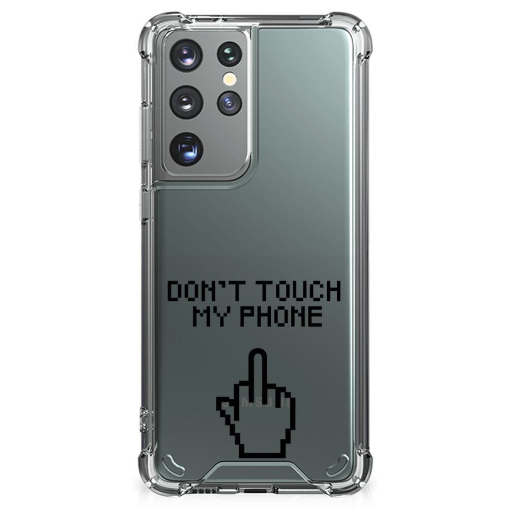 Samsung Galaxy S21 Ultra Anti Shock Case Finger Don't Touch My Phone B2C Telecom