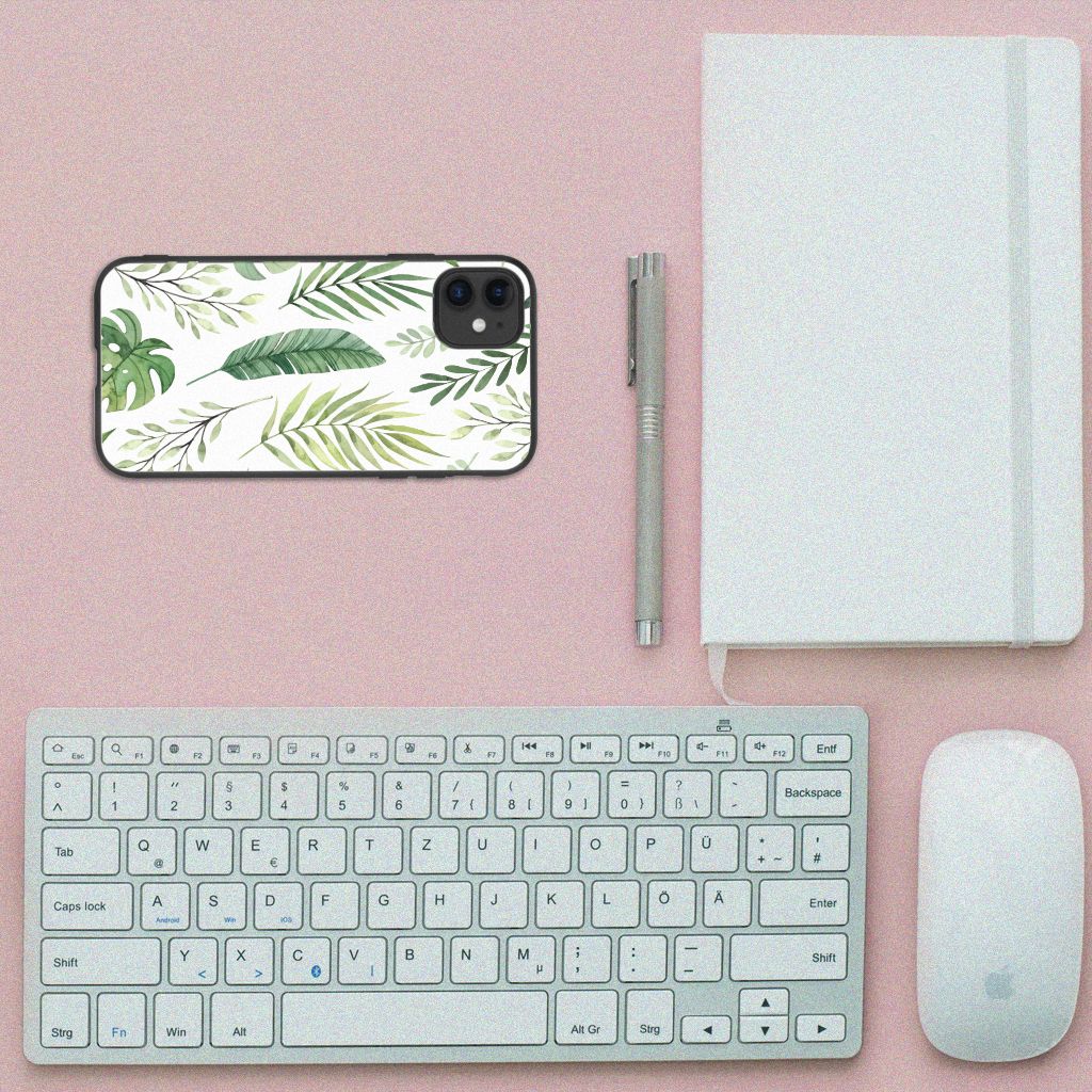 iPhone 11 Bloemen Hoesje Leaves B2C Telecom