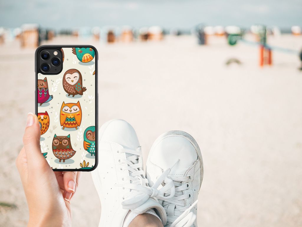 Apple iPhone 11 Pro Max Back Cover Vrolijke Uilen B2C Telecom