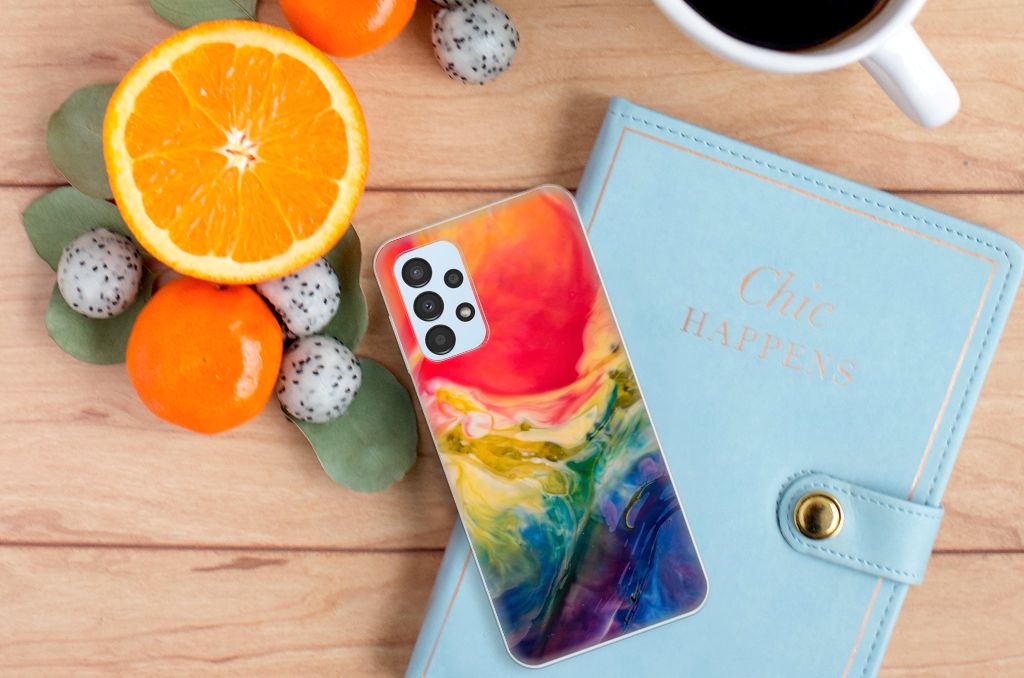 Hoesje maken Samsung Galaxy A13 4G Watercolor Dark B2C Telecom