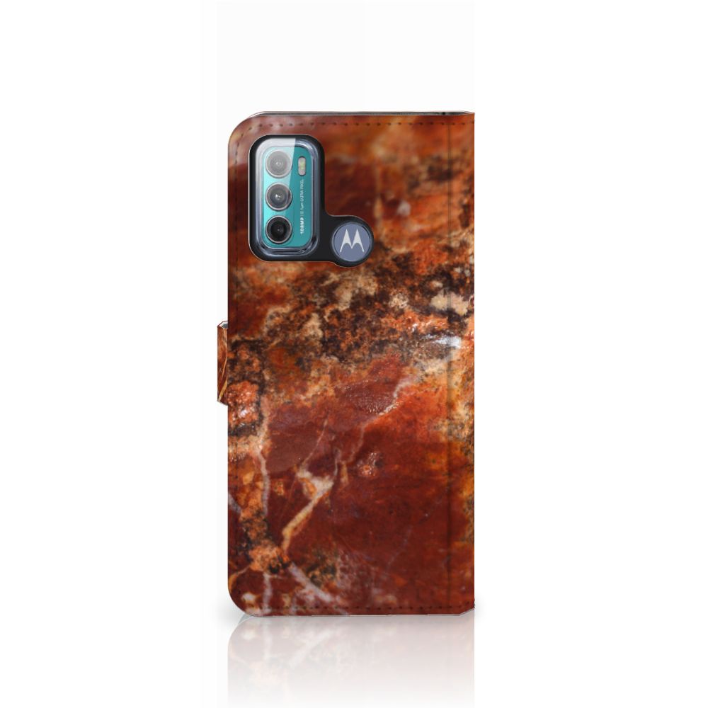Motorola Moto G60 Bookcase Marmer Bruin