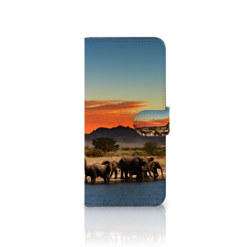 Motorola Edge 20 Lite Telefoonhoesje met Pasjes Olifanten