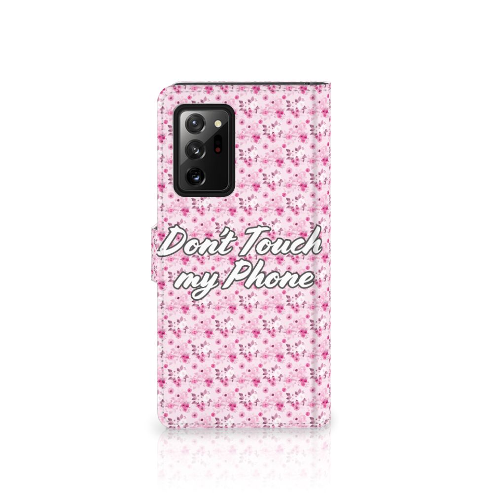 Samsung Galaxy Note20 Ultra Portemonnee Hoesje Flowers Pink DTMP