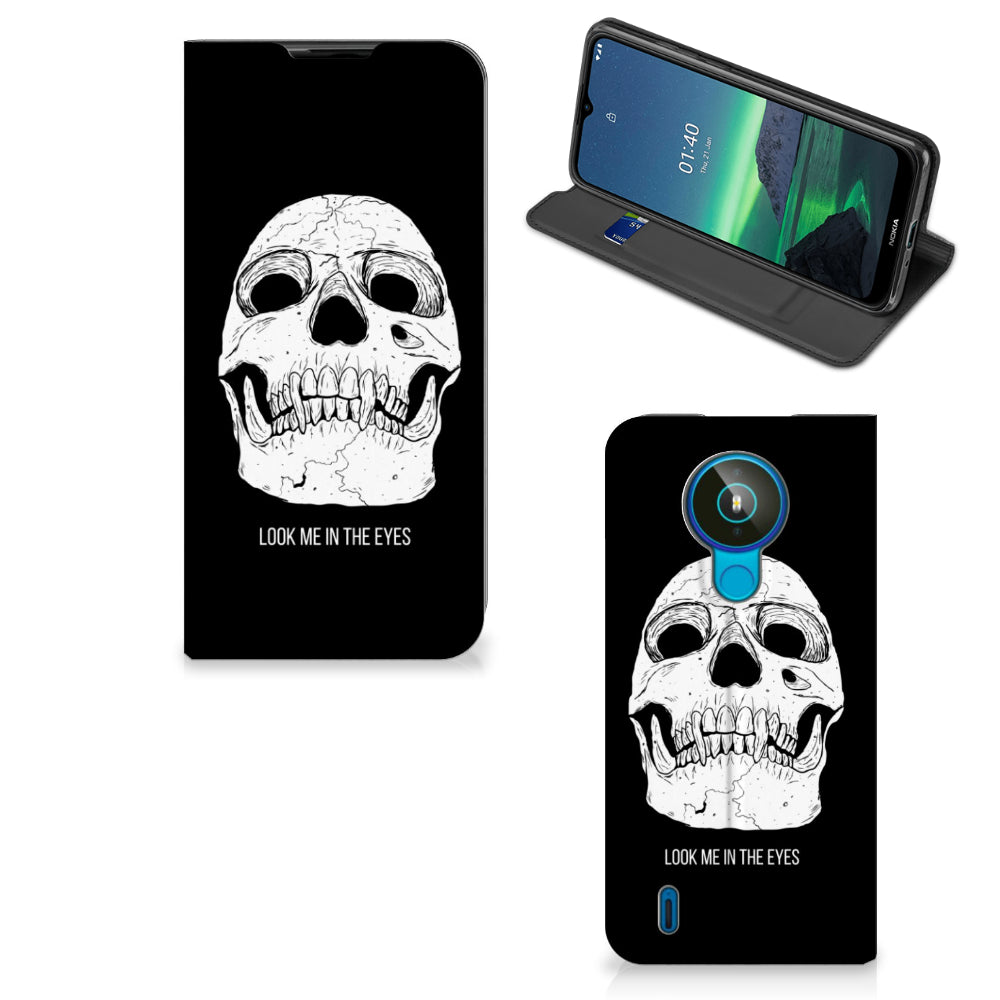 Mobiel BookCase Nokia 1.4 Skull Eyes