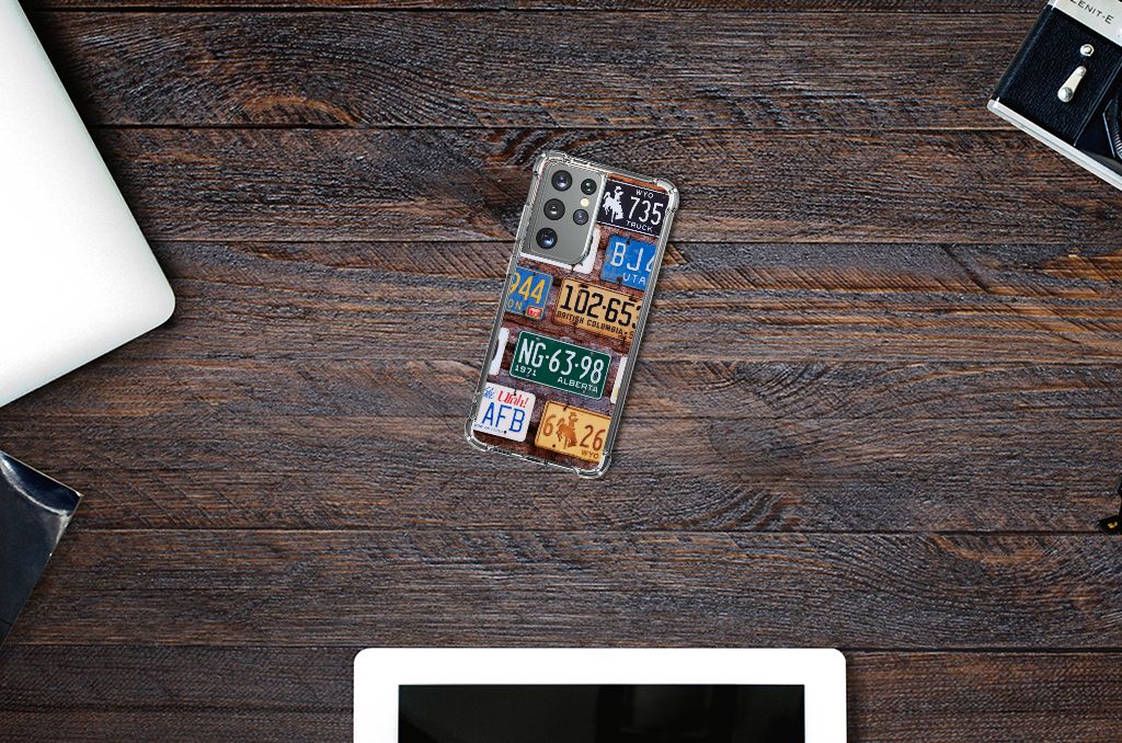 Samsung Galaxy S21 Ultra Anti-shock Hoesje met foto Kentekenplaten B2C Telecom
