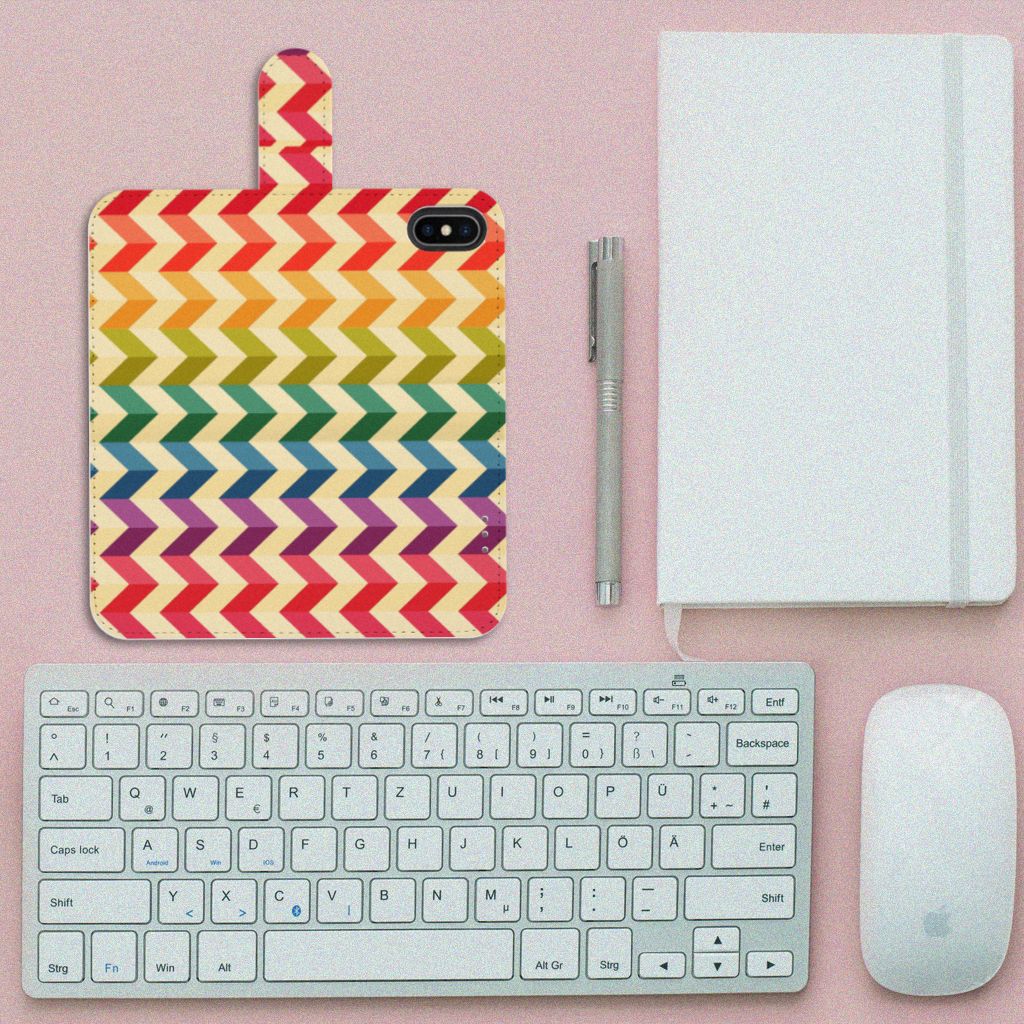Apple iPhone X | Xs Telefoon Hoesje Zigzag Multi Color