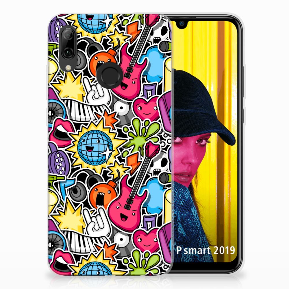 Huawei P Smart 2019 Silicone Back Cover Punk Rock