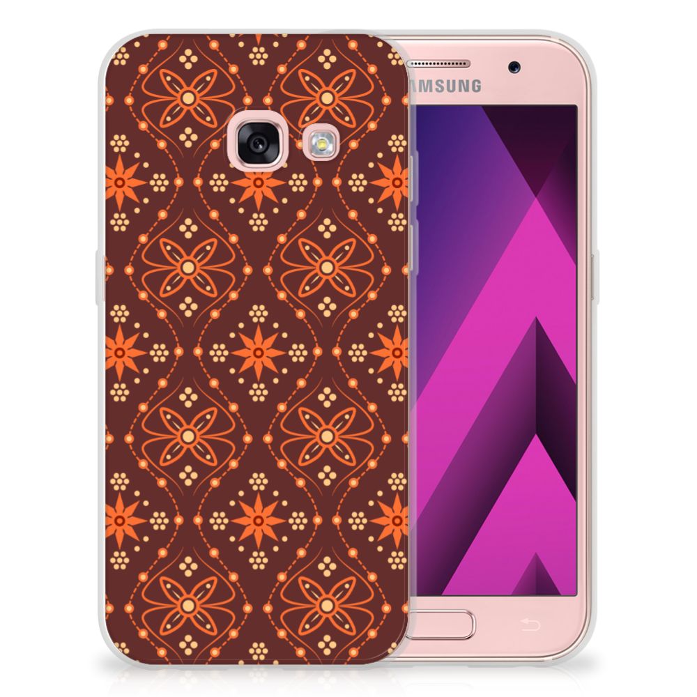 Samsung Galaxy A3 2017 TPU bumper Batik Brown