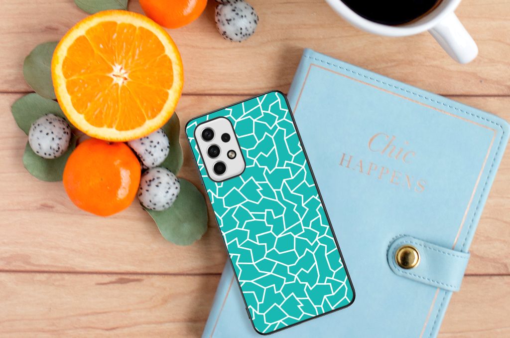 Samsung Galaxy A23 Leuk Telefoonhoesje Cracks Blue B2C Telecom