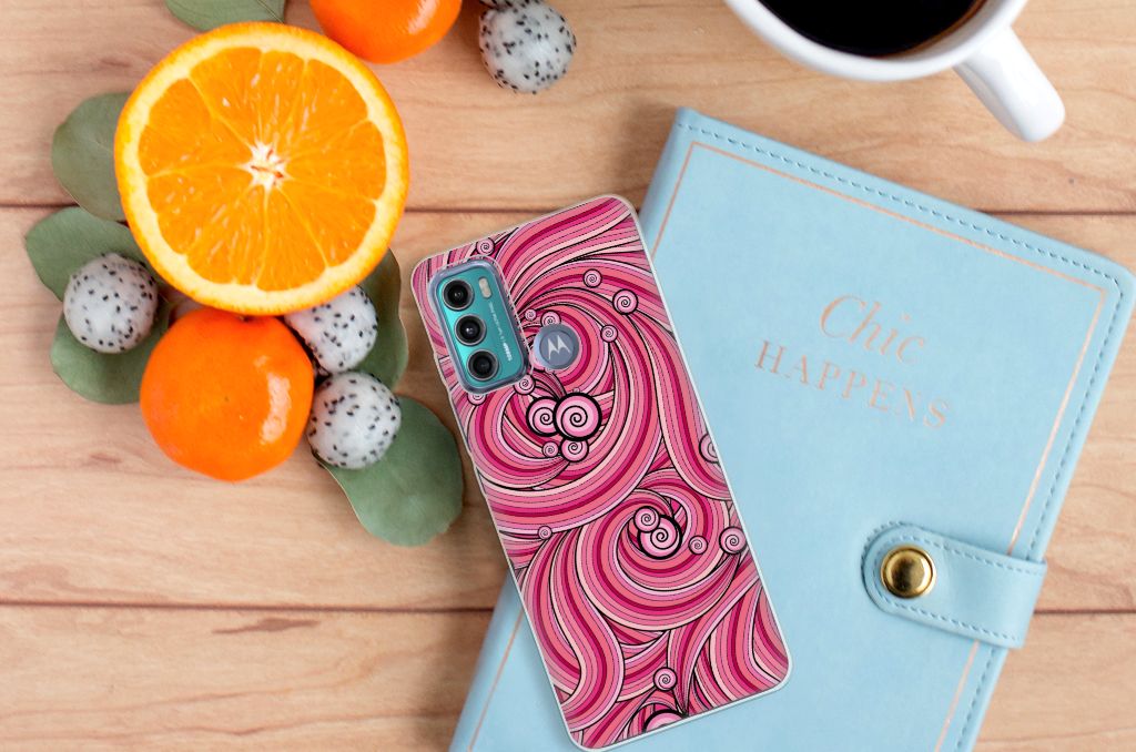 Motorola Moto G60 Hoesje maken Swirl Pink B2C Telecom