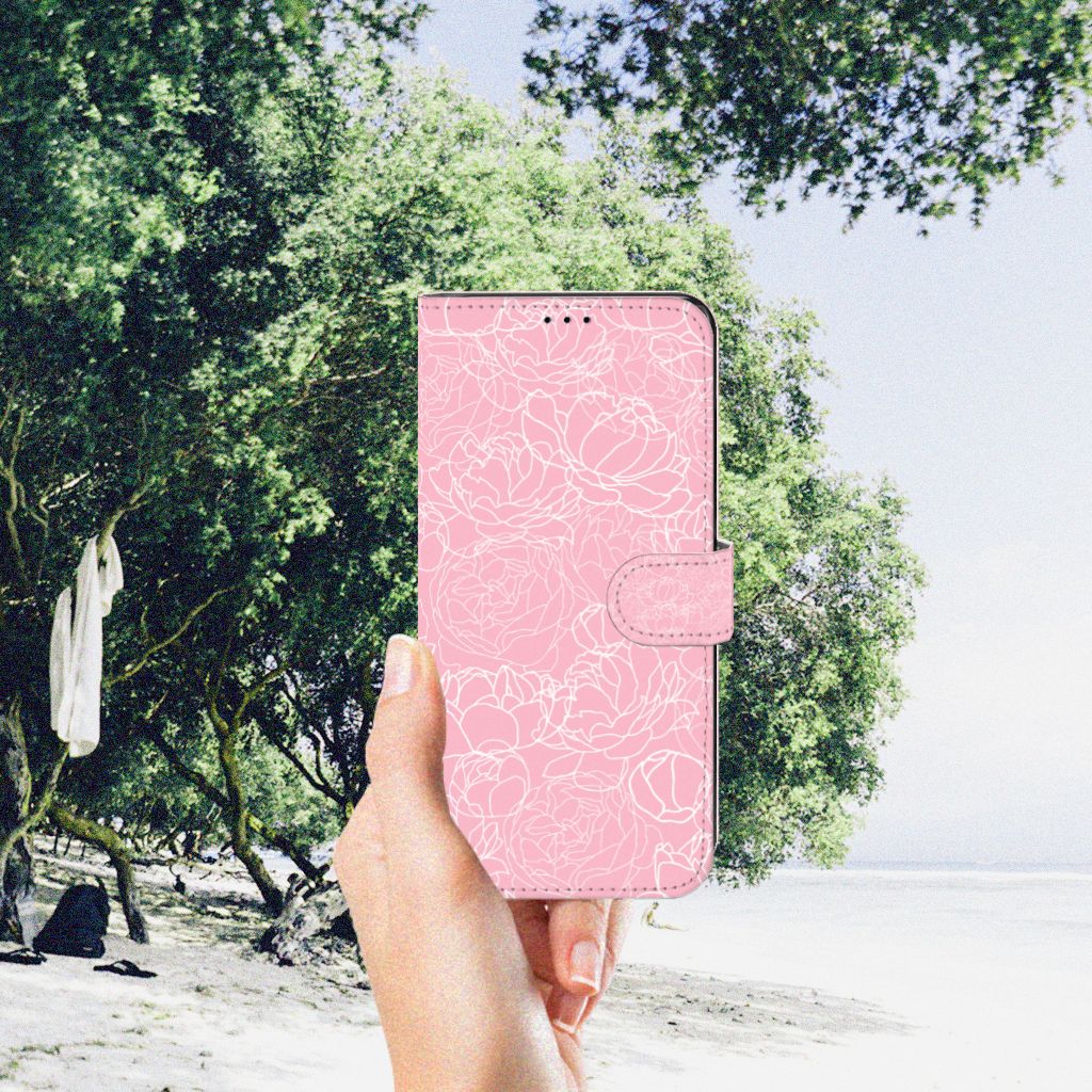 Motorola Edge 30 Pro Hoesje White Flowers